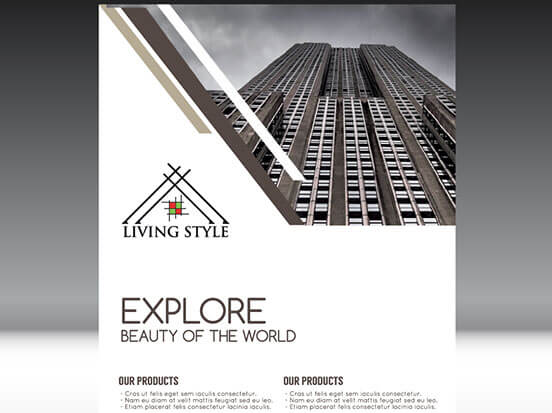 real estate logo design on flyers