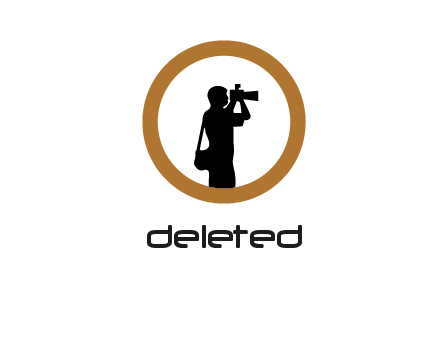 photographer in circle logo