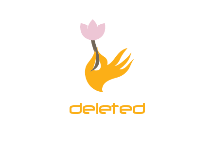 hand with flower logo