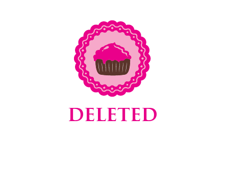 cupcake logo in circle