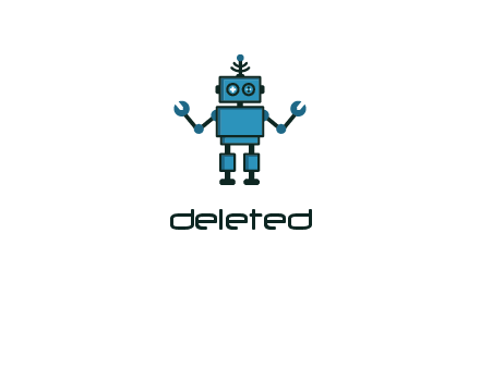 artificial intelligence or technology logo showcasing a robot