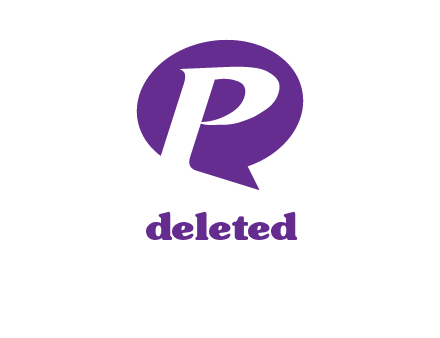 letter P speech bubble logo