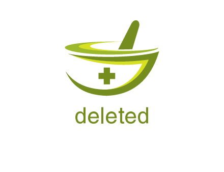 mortar and pestle logo with medical cross