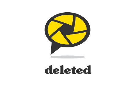 lens on speech bubble logo