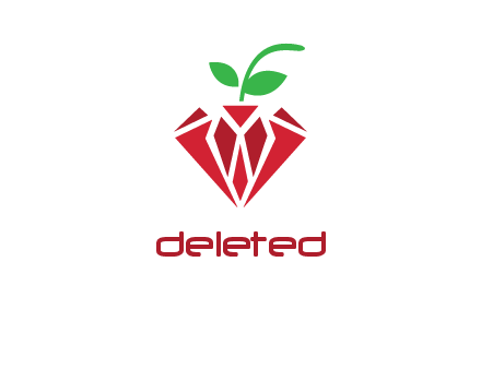 diamond with leaf jewelry logo